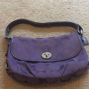 Purple Coach purse